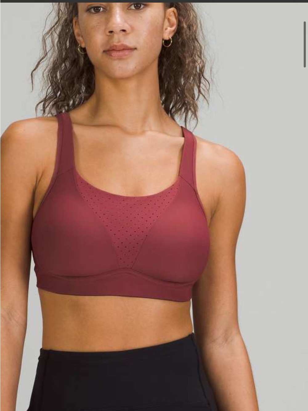 Lululemon Run Times Bra High Support Sports Bra Size 36DDD In Mulled Wine